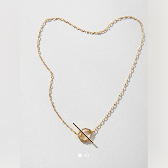 Anthropologie Jewelry - NWT Anthropologie gold-plated delicate Toggle necklace